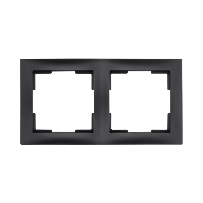 ION | Abdeckrahmen 2-fach | Mattschwarz | E1-Serie