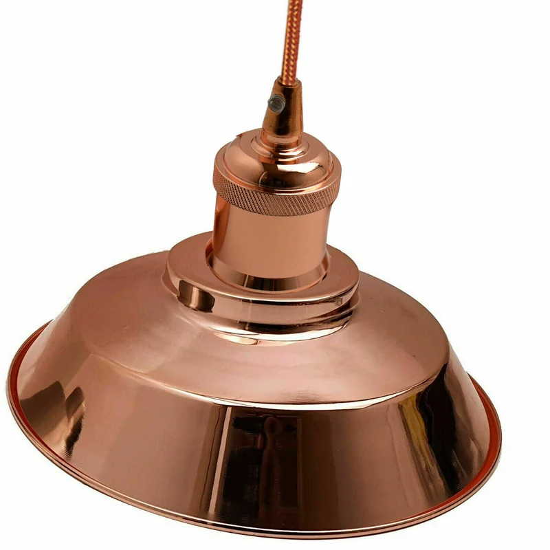 Vintage Retro Industrie Pendelleuchte Rosegold Hängelampe~2031