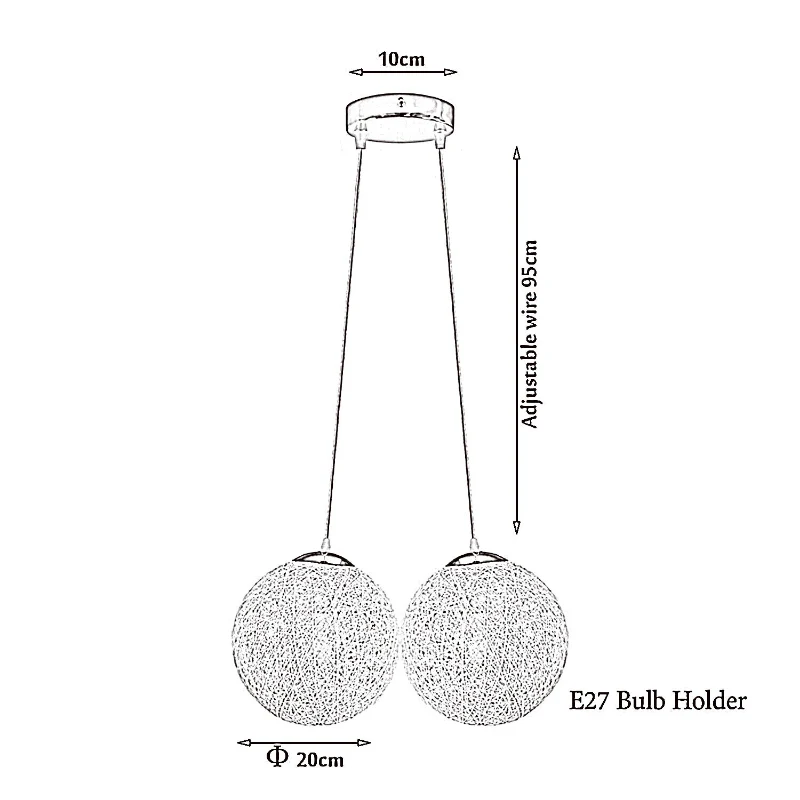 Rattan Pendelleuchte Ø 20cm schirme für Hängelampen~2061