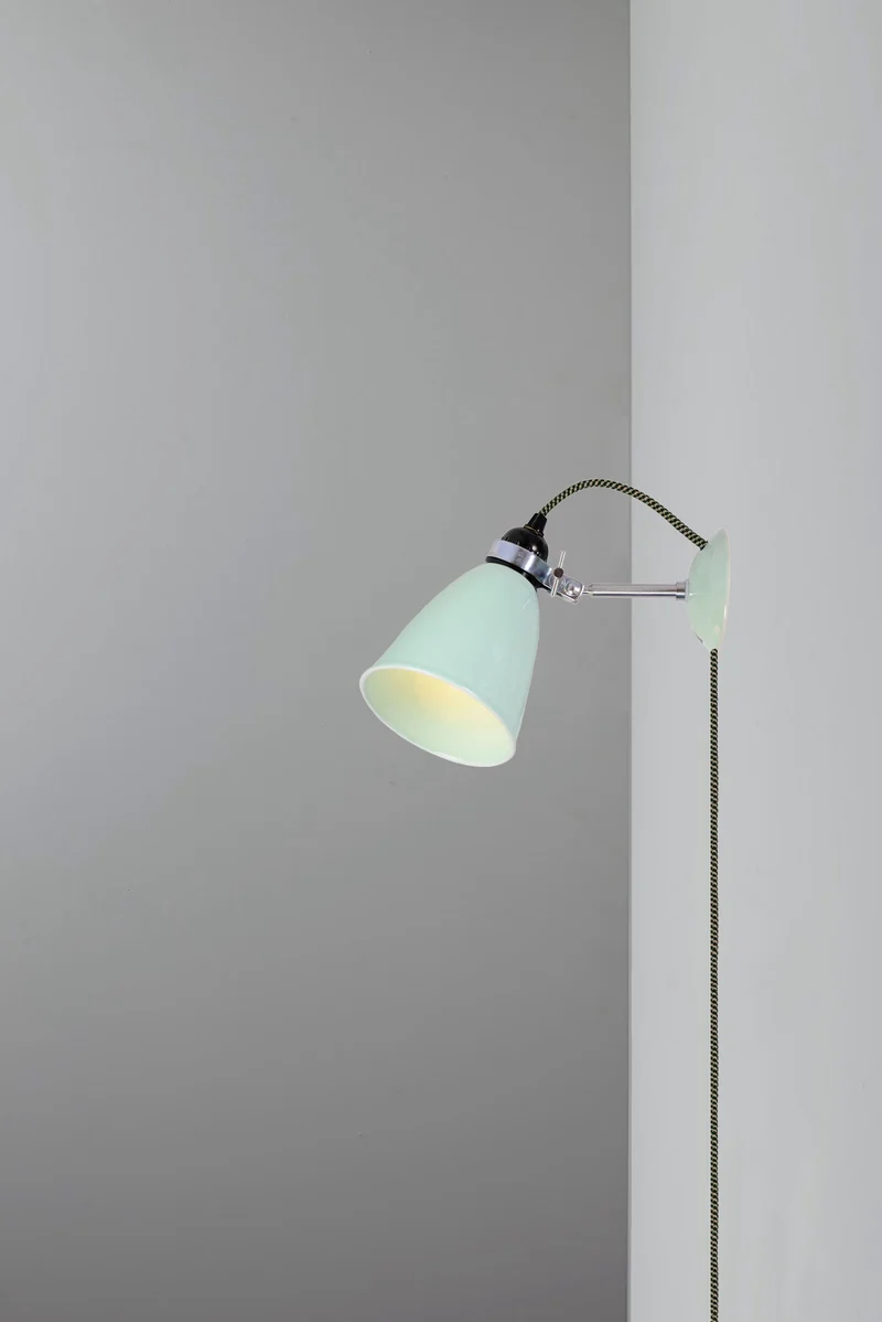 Hector Small Dome Wall Light Plug, switch & cable