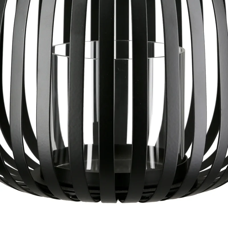 Windlicht – Zeitlose Eleganz, Stimmungsvolles Lichtspiel, Schwarze Akzente, 17 cm - Dogma | Gilde