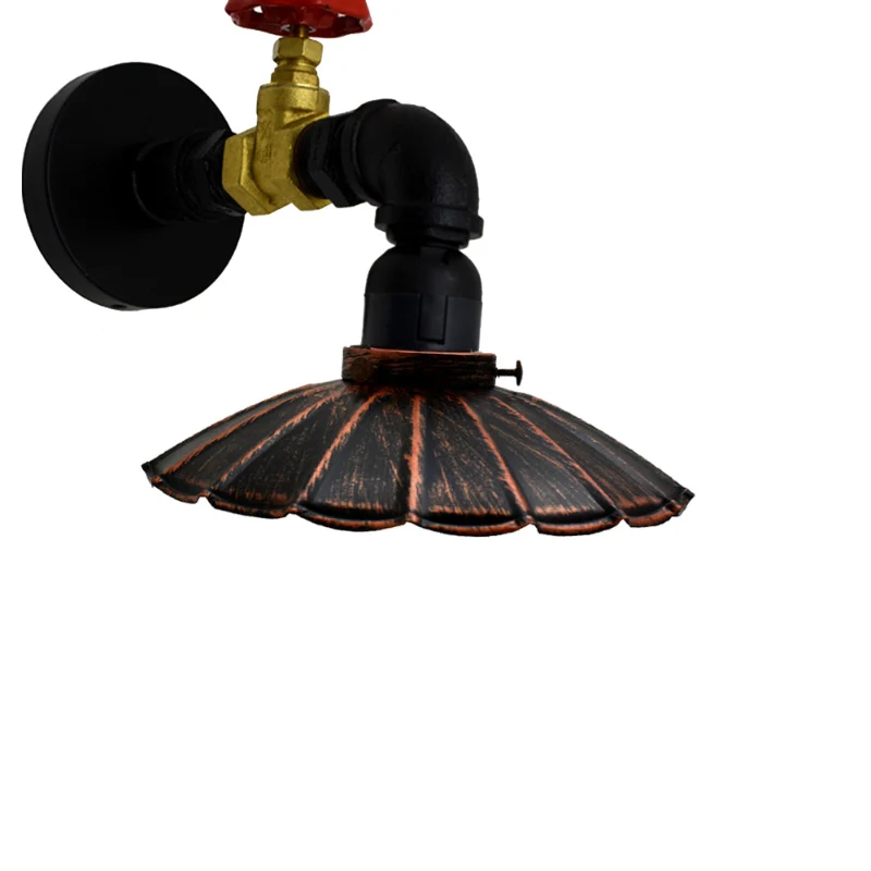 Wandlampe industrial |Rustikales Rot | metall | Ø 22cm |E27~2286