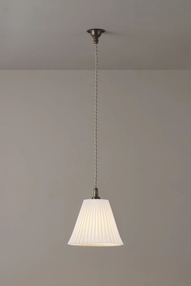 Antique Brass Pleat Large Pendant