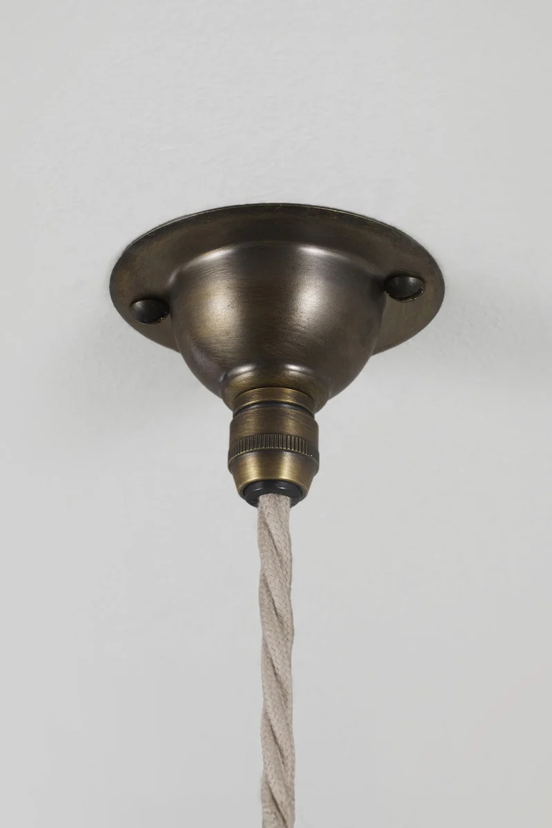 Antique Brass Pleat Large Pendant