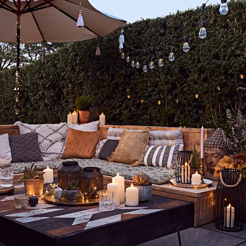 Canberra Deko Laterne mit TruGlow® Outdoor Kerze