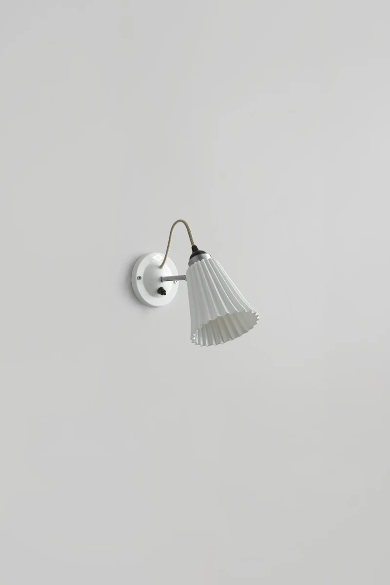Hector Pleat Medium Wall Light, Switched