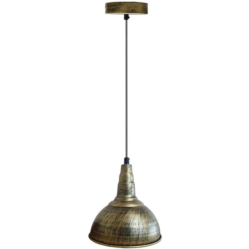 Vintage Pendelleuchte & Hanglampe Metall Schirm |E27 ~2180