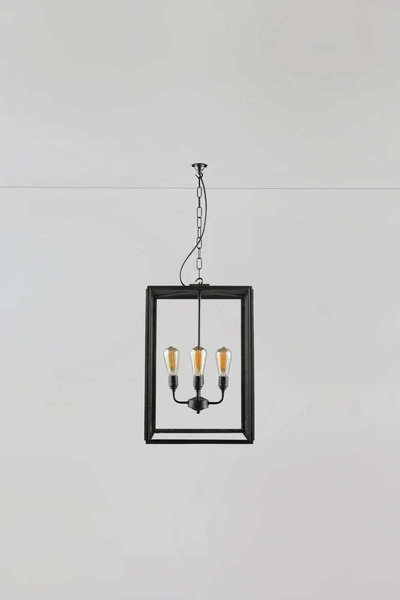 Extra Large Square Pendant, Closed Top