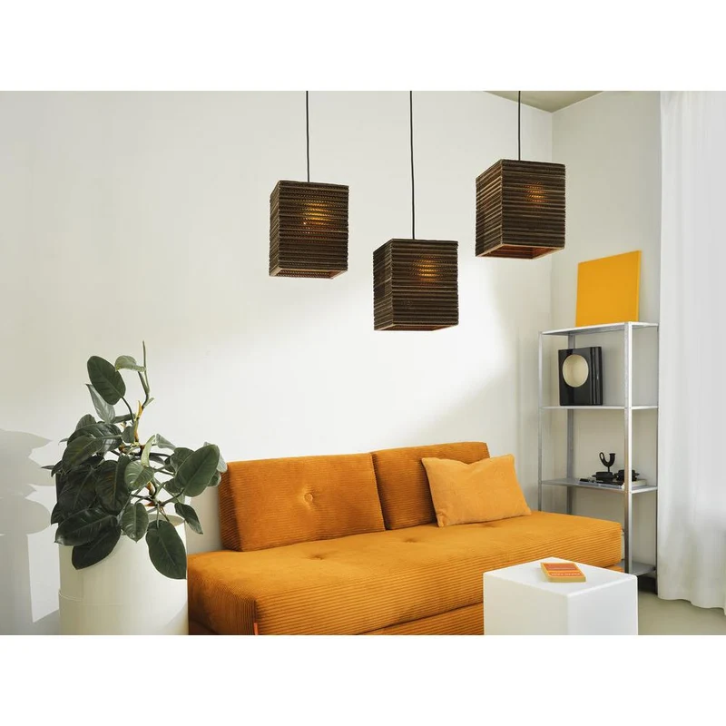 OSRAM DECOR Pendelleuchte Decor Cardboard Square braun, 3xE27