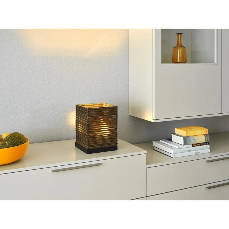 OSRAM DECOR Tischleuchte Decor Cardboard Square braun, E27