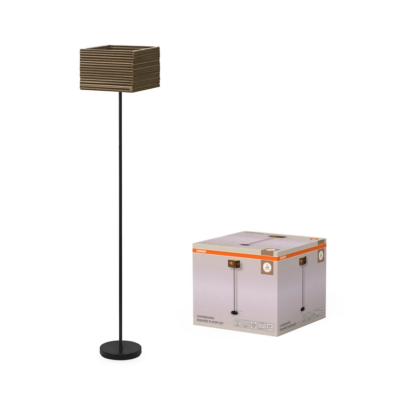 OSRAM DECOR Standleuchte Decor Cardboard Square braun, E27