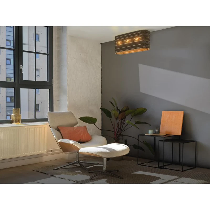 OSRAM DECOR Deckenleuchte Decor Cardboard Oval braun, 3xE27