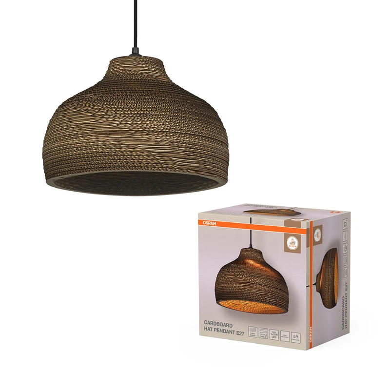 OSRAM DECOR Pendelleuchte Decor Cardboard Hat braun, E27