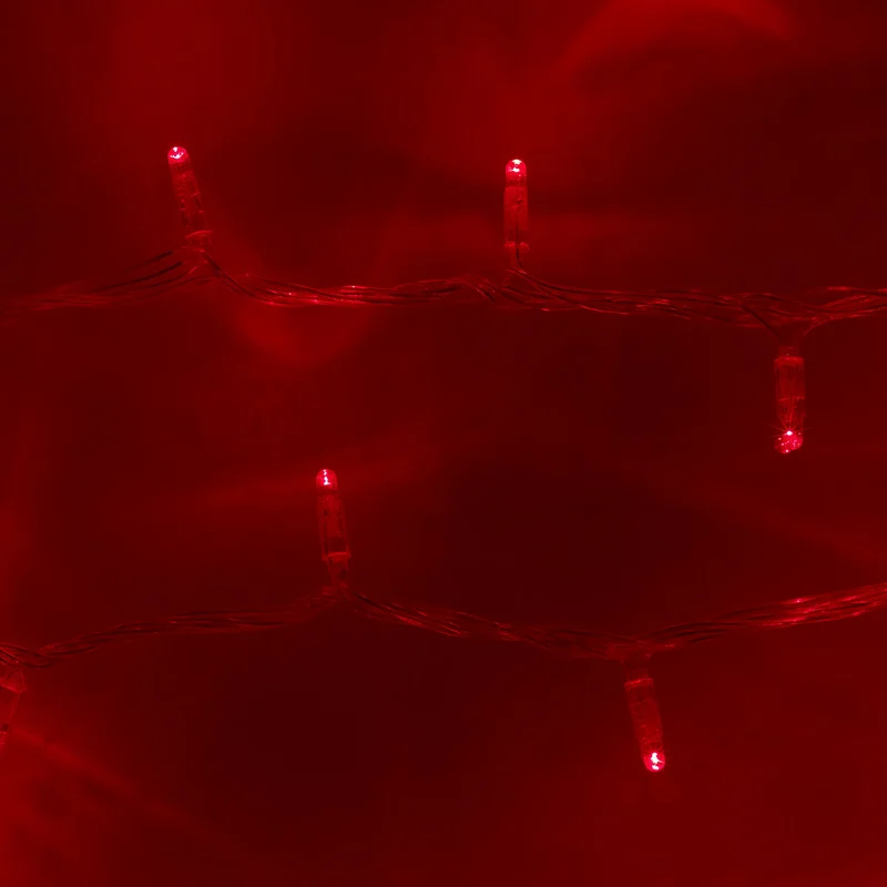 Core Connect 10m 100er LED Lichterkette rot koppelbar transparentes Kabel