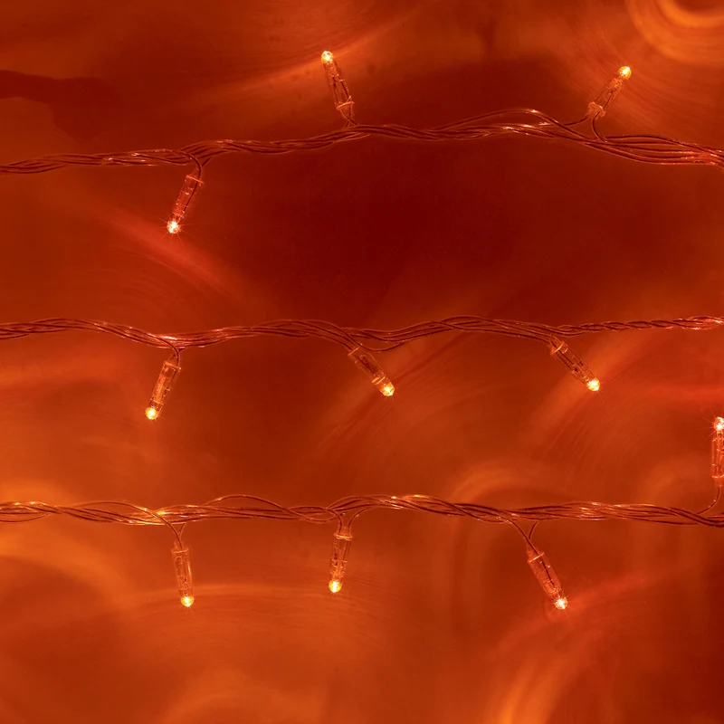 Core Connect 10m 100er LED Lichterkette orange koppelbar transparentes Kabel