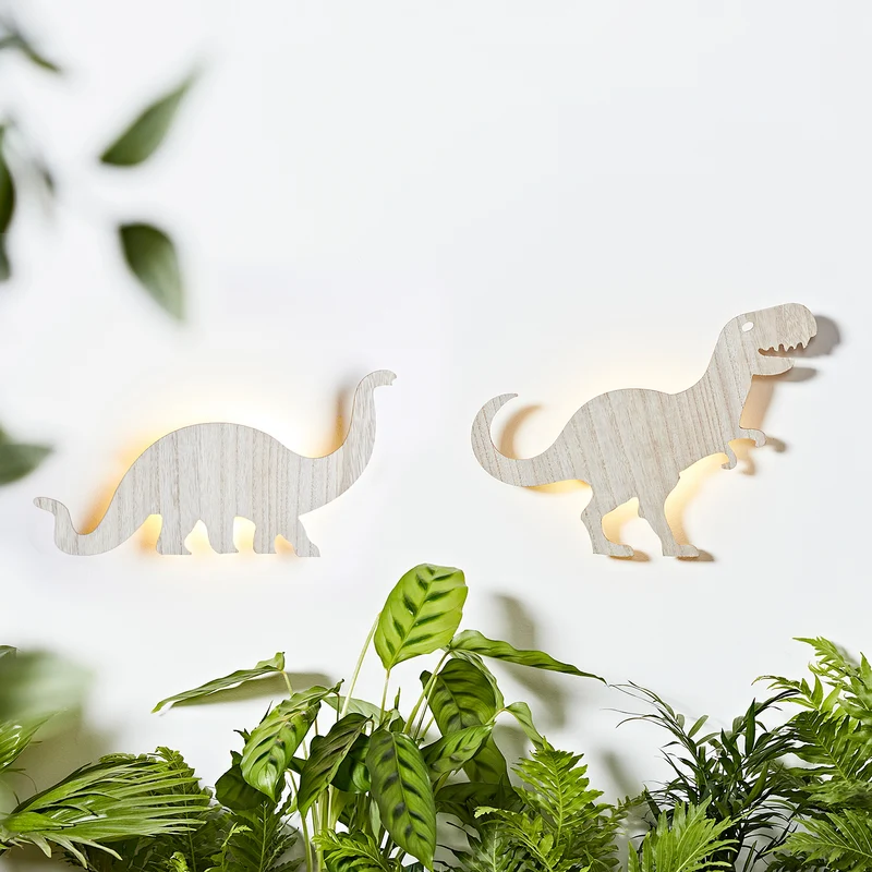 Holz Wandlampe Dinosaurier Diplodocus