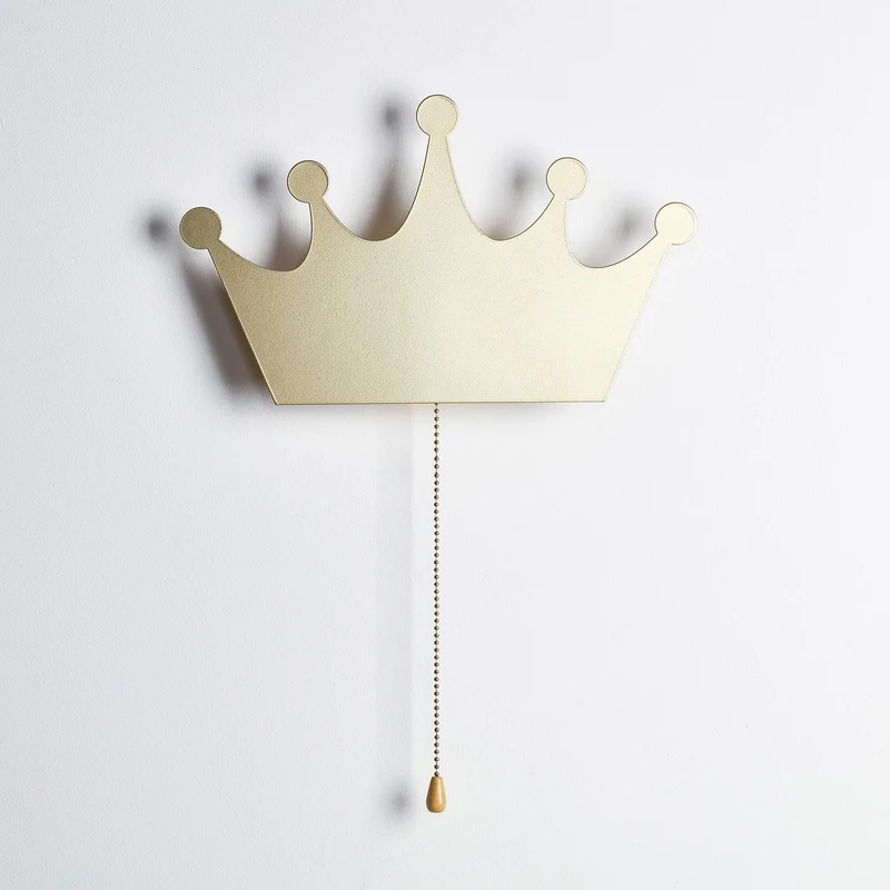 Metall Krone Lampe in Gold