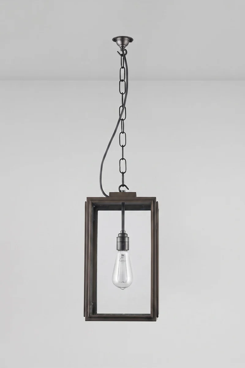 Small Square Pendant, Closed Top