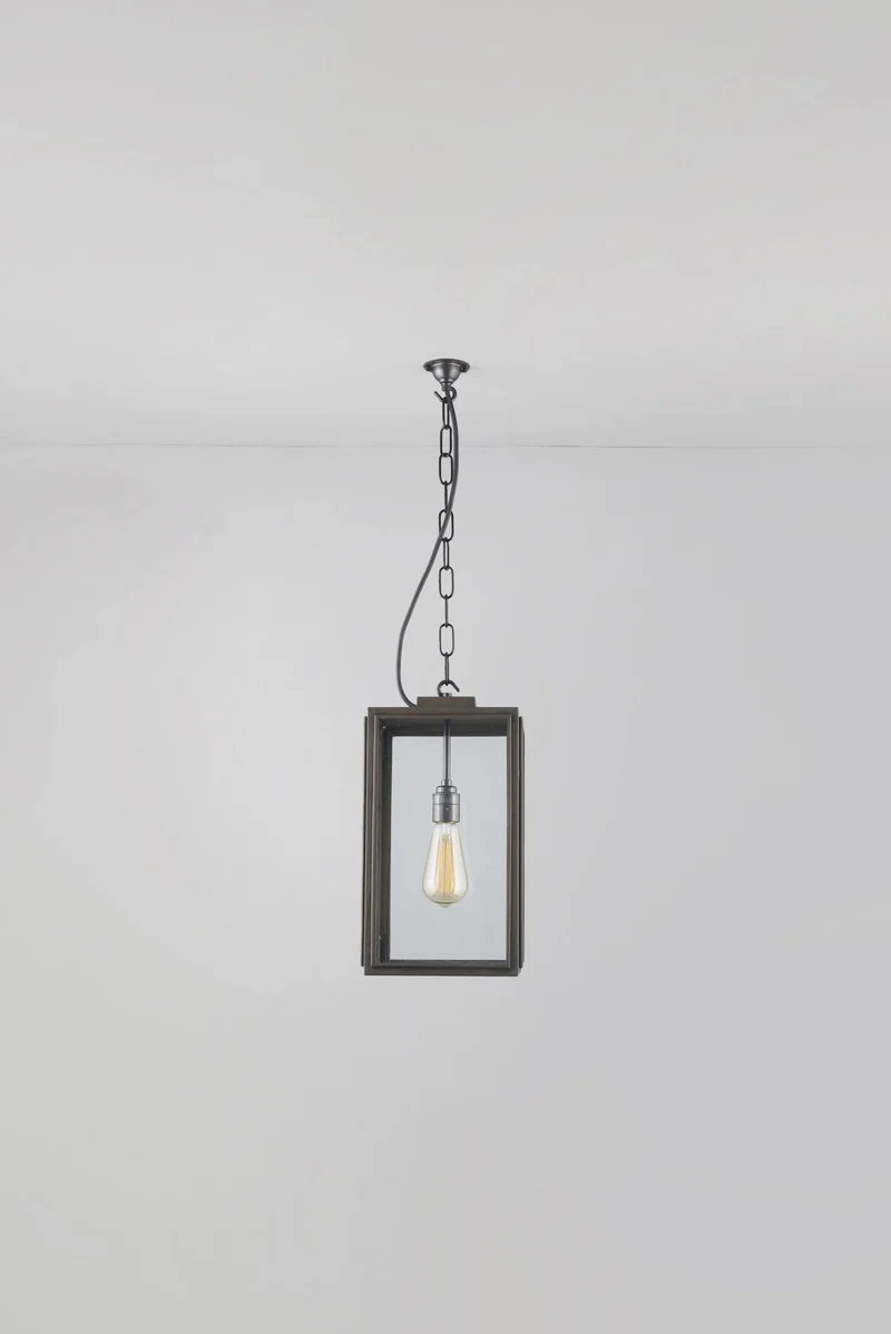 Small Square Pendant, Closed Top