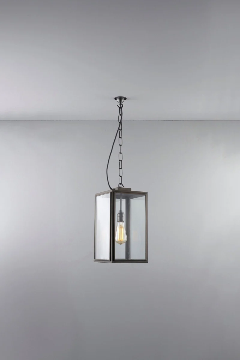 Small Square Pendant, Closed Top