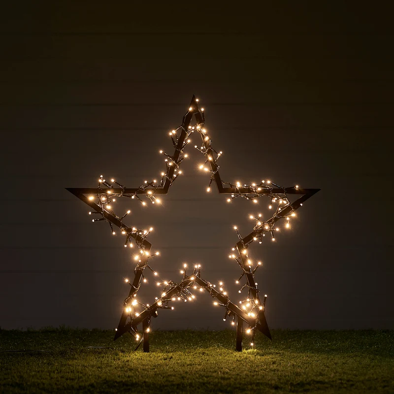 60cm Stern Stableuchte Weihnachtsdeko Außen