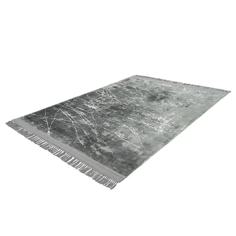 Teppich – Vintage Design, Flachflor Struktur, Hochwertige Viskose, 150 cm - Dolce Vita 225 | Kayoom