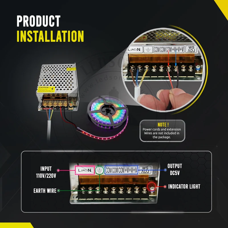 DC 5V 6A LED Transformator (IP20) für LED-Lichtbänder~1859