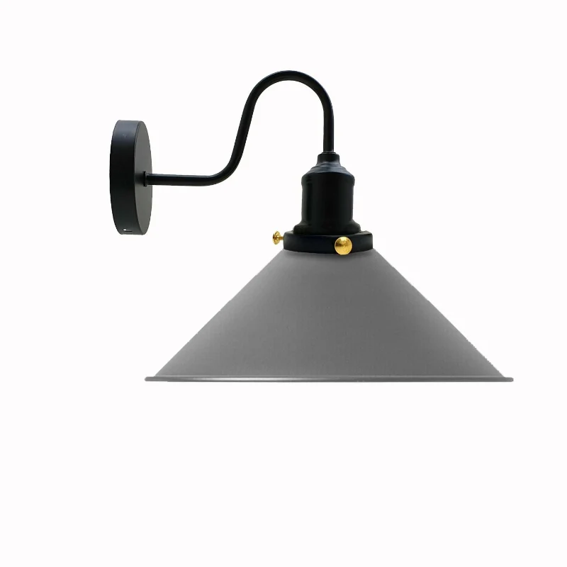 Retro Wandlampe mit Schwanenhals & Metall E27 ~1796