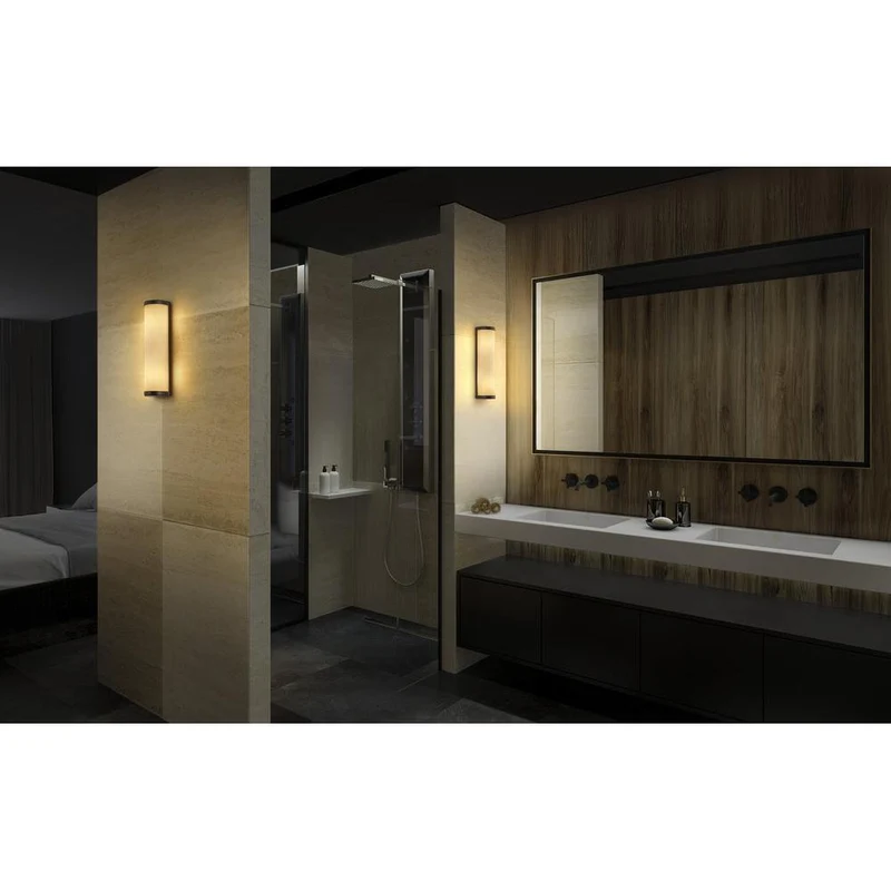 OSRAM CLASSIC CYLINDER Badezimmer-Wandleuchte 320mm, E14, schwarz