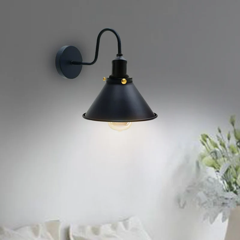 Vintage wandleuchte innen modern led Kegelschirm~1761