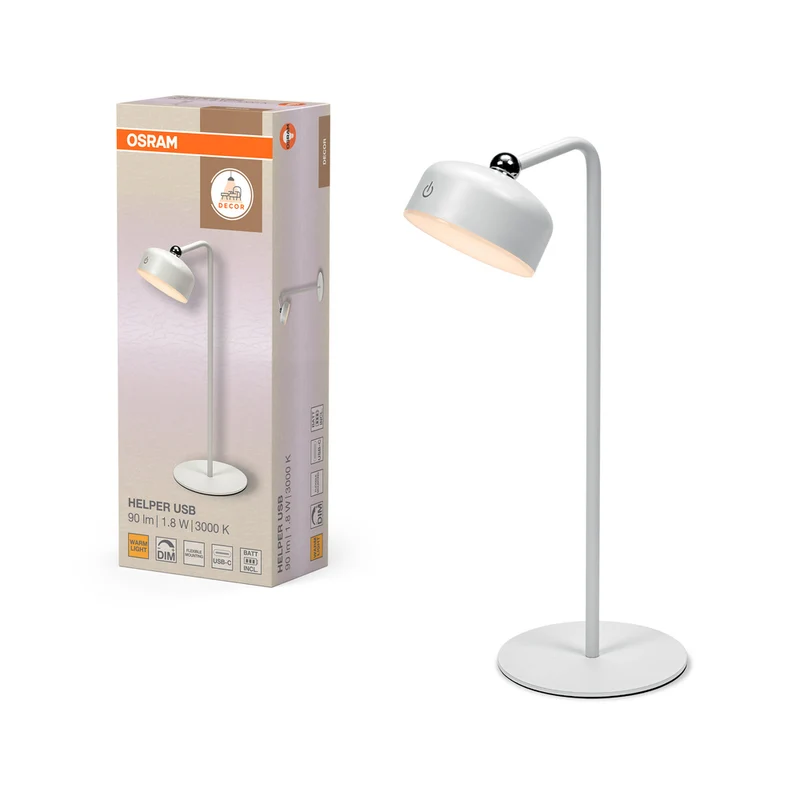 OSRAM DECOR HELPER GADGET batteriebetriebene USB 3-in-1 Leuchte Touch-Dim Weiß
