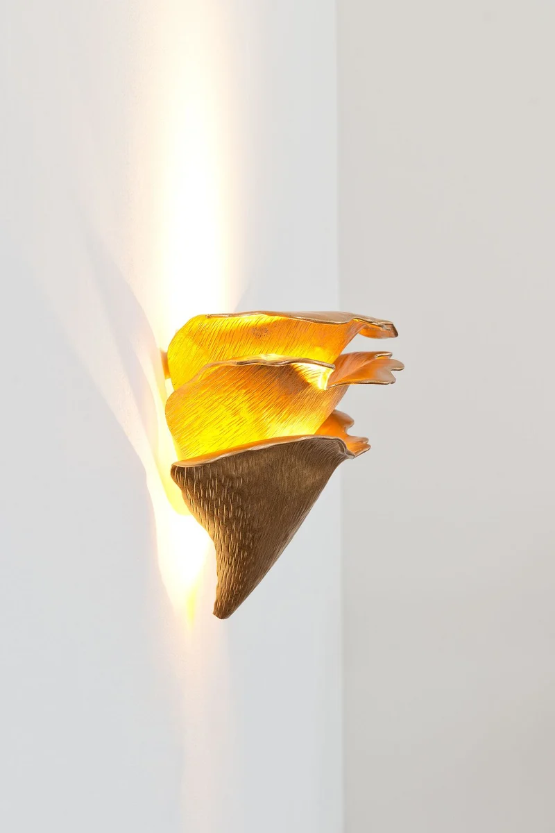 LED-Wandlampe Mecorizza Gross 3-flammig dimmbar gehämmert