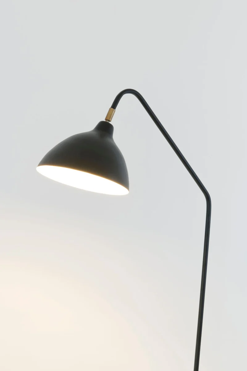Stehlampe Classico mit Schirm Rund 157 cm Schwarz
