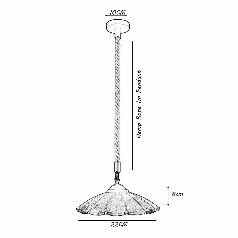 Rustikale Pendelleuchte Ø22xH27cm E27 Deckenlampe~1616