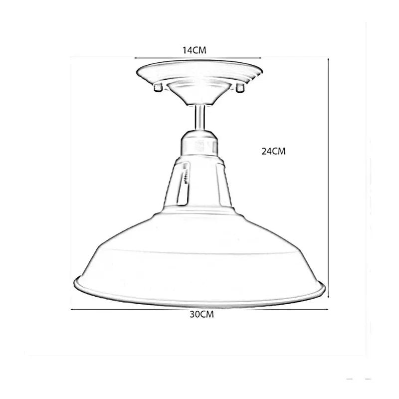 Retro lampenschirme Ø 30cm Kurvig für led-deckenleuchten~1590