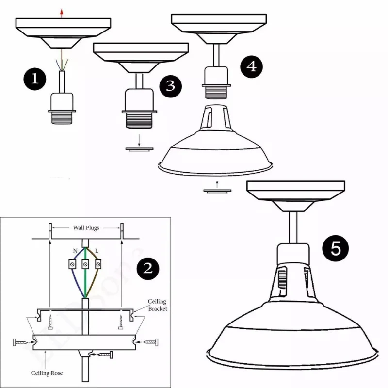 Retro lampenschirme Ø 30cm Kurvig für led-deckenleuchten~1590
