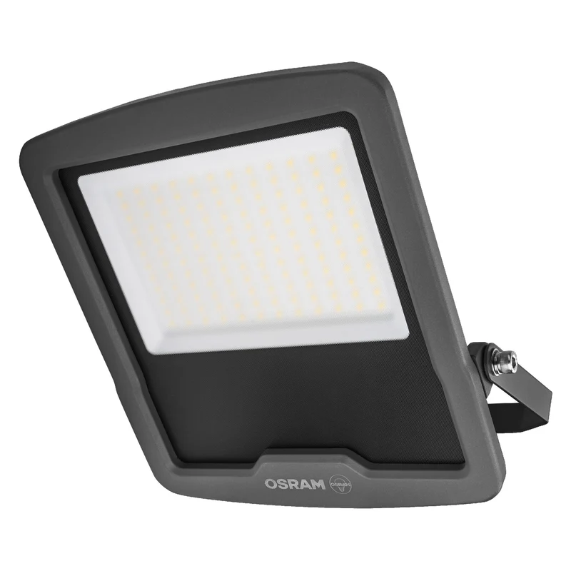 OSRAM ENDURA FLOOD PC 100W LED-Fluter, 4000K kaltweiß, 12000 Lumen, IP65 Flutlicht, 120 lm/W Effizienz, Grau, 230V