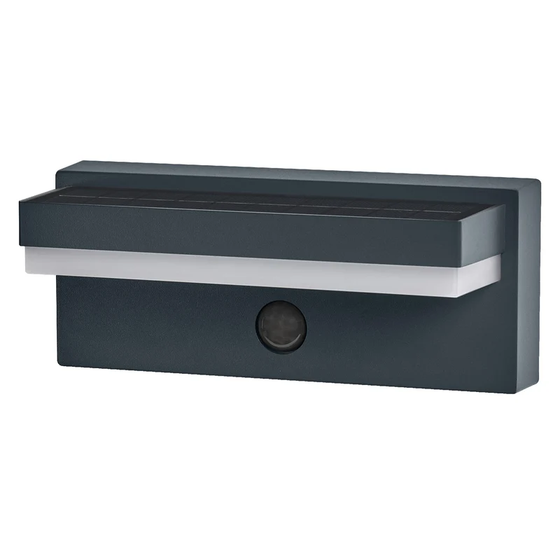 OSRAM Endura Style Solar LED Wandleuchte Robust, 2,5W, 3000K warmweiß, 180 lm, USB, PIR Sensor, 1 Monat