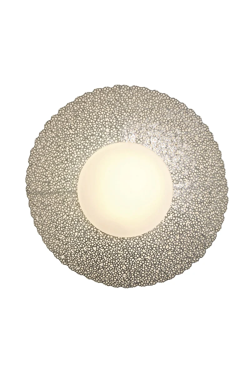 Wandlampe Utopistico Grande 2-flammig Opalglas Rund