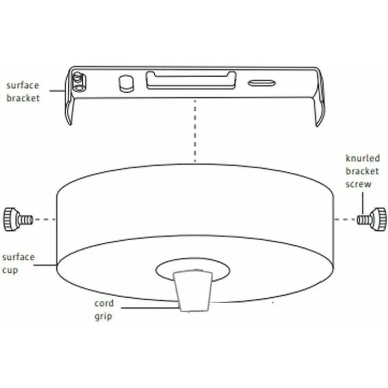 Universal Lampen-Montagebügel Set 16.5cm Deckenhalterung ~1280