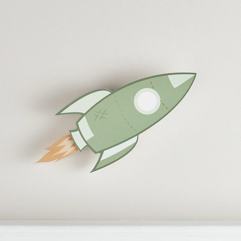 Raketen Wandlampe Kinderzimmer