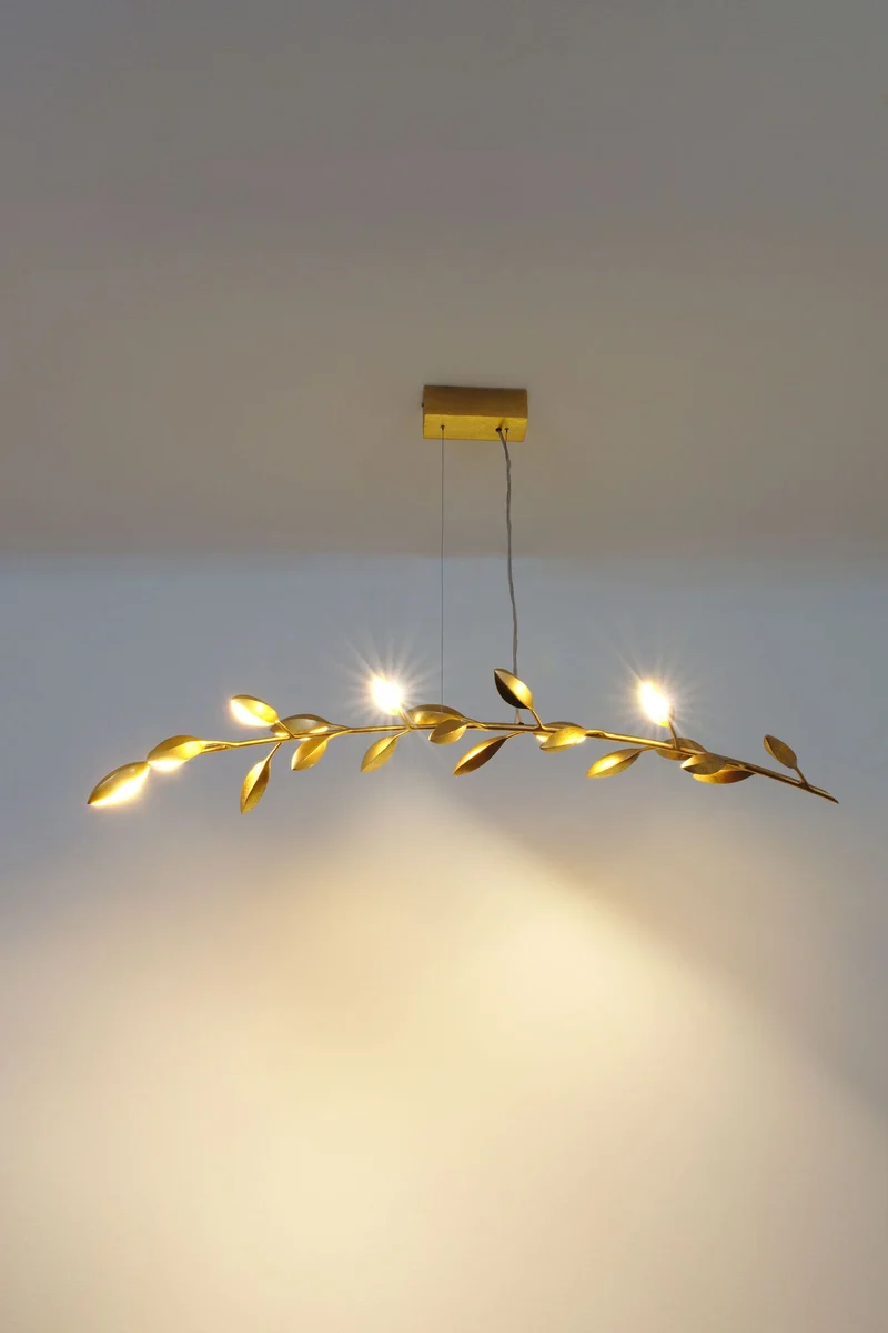 Pendelleuchte Riso 11-flammig 130x30cm Gold