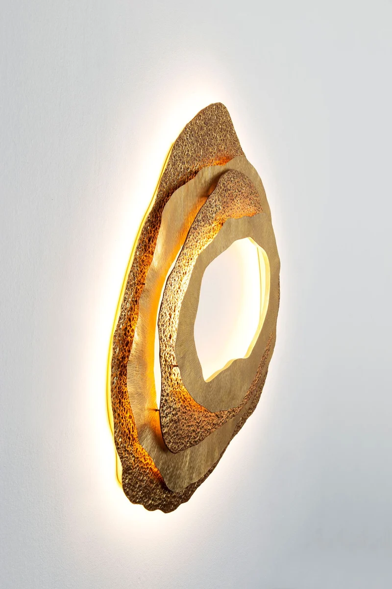 LED-Wandlampe Coral dimmbar 93x9cm Gold