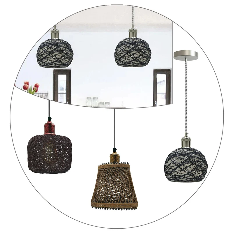 Industrielle Vintage Deckenlampe – Retro E27 Pendelleuchte mit Käfig-Design Kronleuchter~1506
