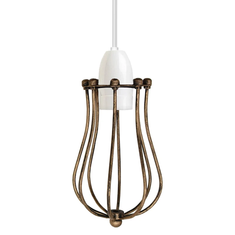 LEDSONE Draht Ballon Käfig Metall Lampenschirm Kupfer ~1268