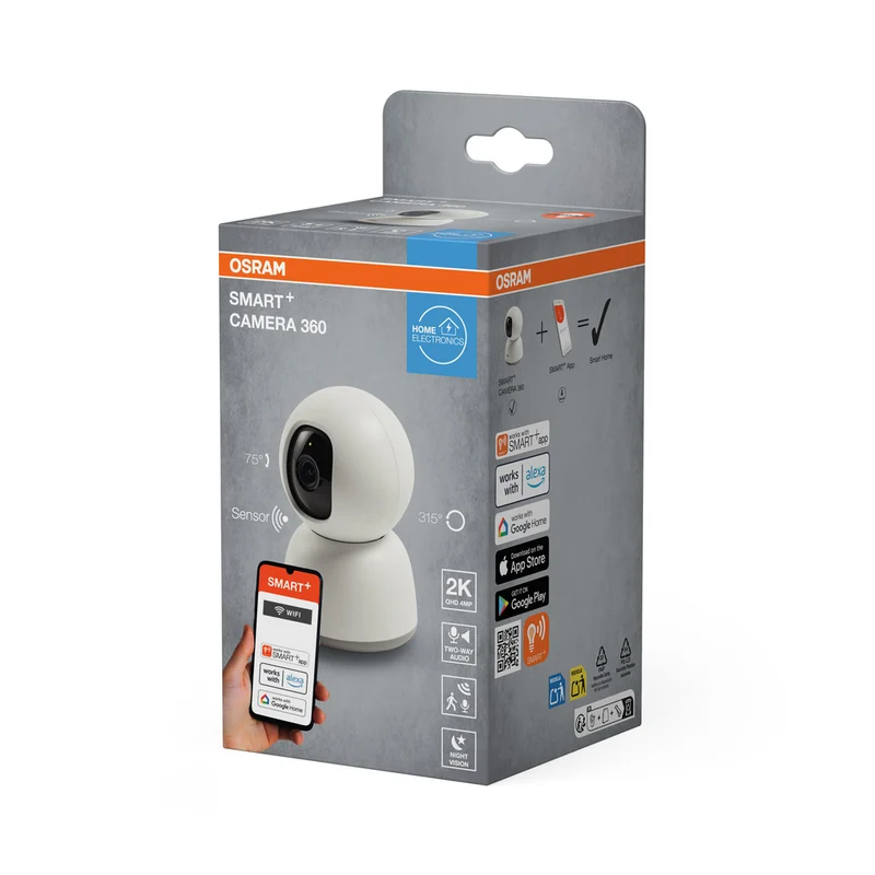 OSRAM Wifi SMART+ smarte Indoor Überwachungskamera Weiß