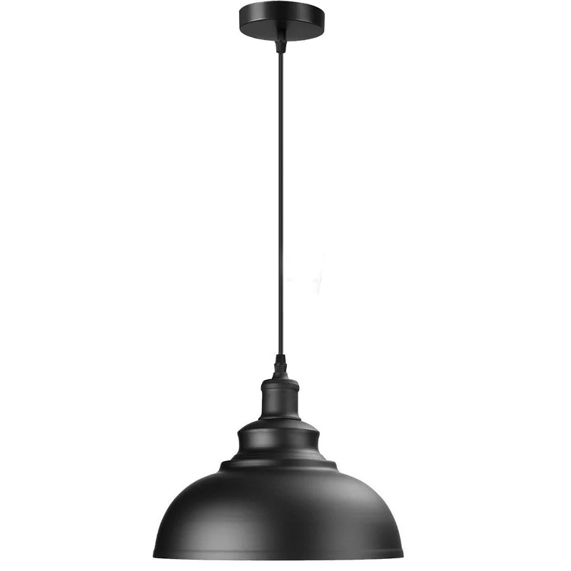 Industrielle schwarze Pendelleuchte im Vintage-Design ~1550