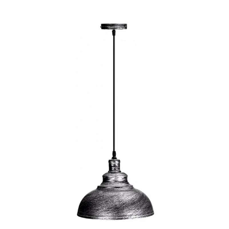 Industrielle Pendelleuchte aus Metall – Silber, Loft Design~1105