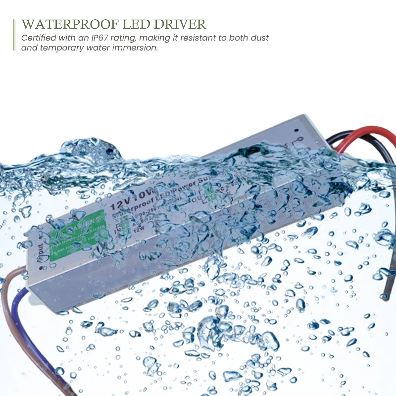 Ledsone Wasserdichter LED Trafo 12V 10W IP67 Netzteil ~1099
