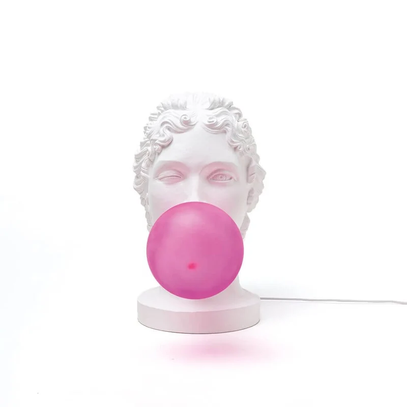 Seletti Grace LED-Tischleuchte Weiß, Pink